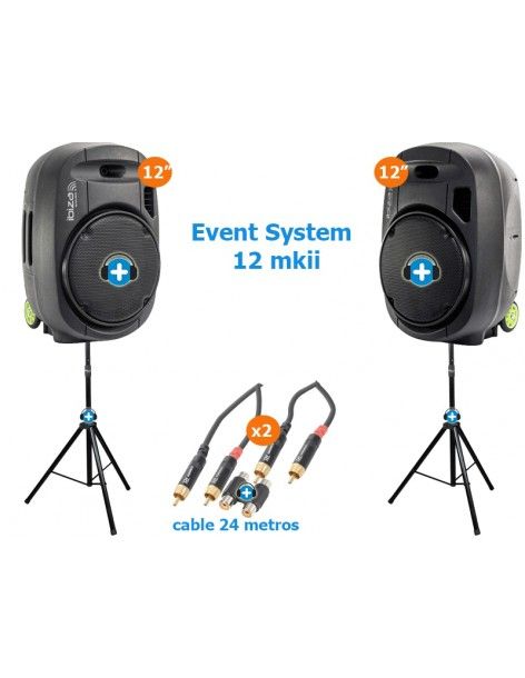 Pack Ibiza Sound Port 12 VHF MkII - 2 altavoces - Pack Event System 12 mkii 2