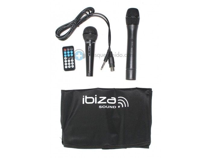 Pack Ibiza Port 8 VHF - Altavoz portatil Bluetooth con bateria de 8 pulgadas - 16
