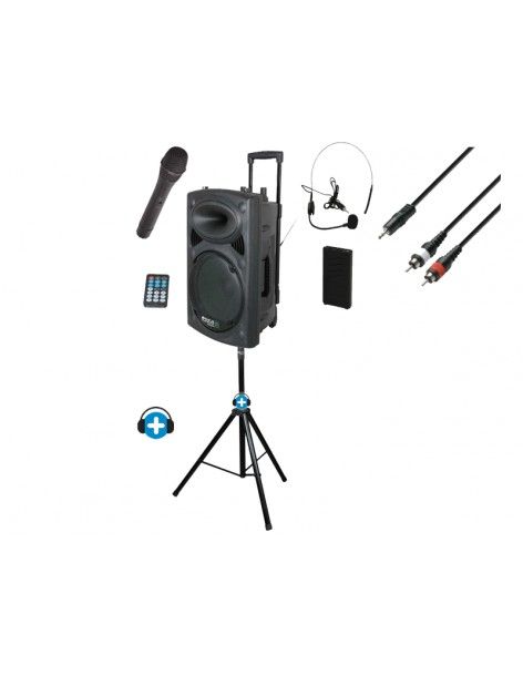 Pack Ibiza Port 12 VHF - Altavoz portatil Bluetooth con bateria de 12 pulgadas 2