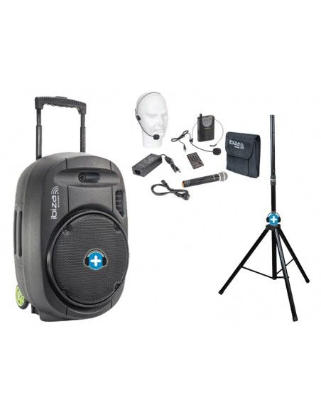 PACK IBIZA PORT 12 VHF MKII - Altavoz portatil con 800w - Basic
