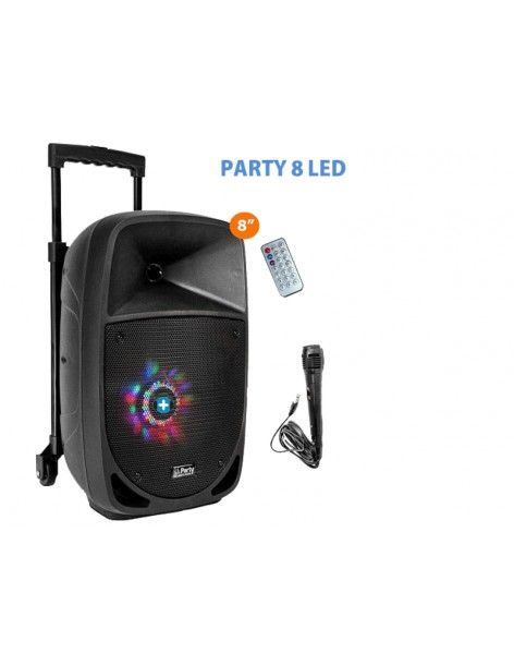 Party Light & Sound PARTY-8LED ALTAVOZ PORTATIL 8’’/20CM - 300W CON USB, BLUETOOTH, FM Y MICRO - 1 2