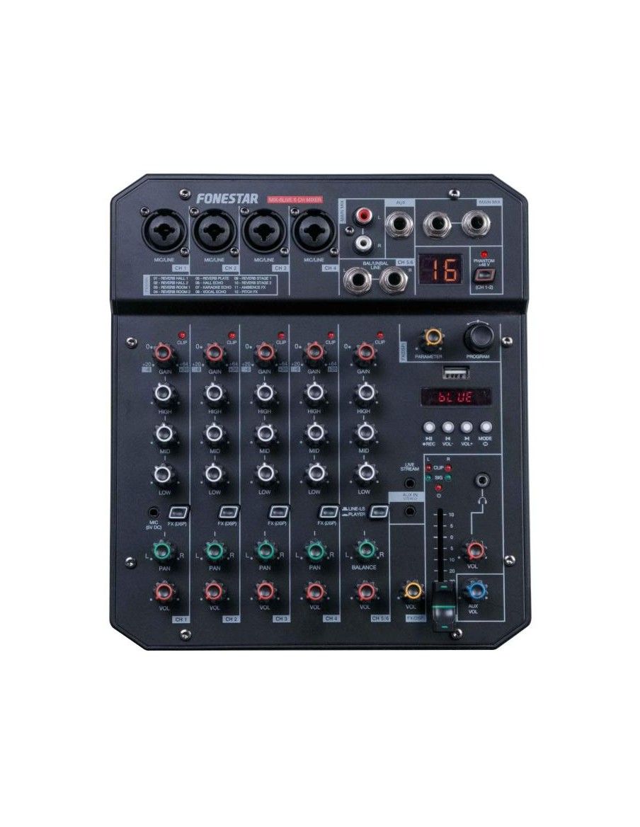 Fonestar MIX-6LIVE Mezclador estudio - 4