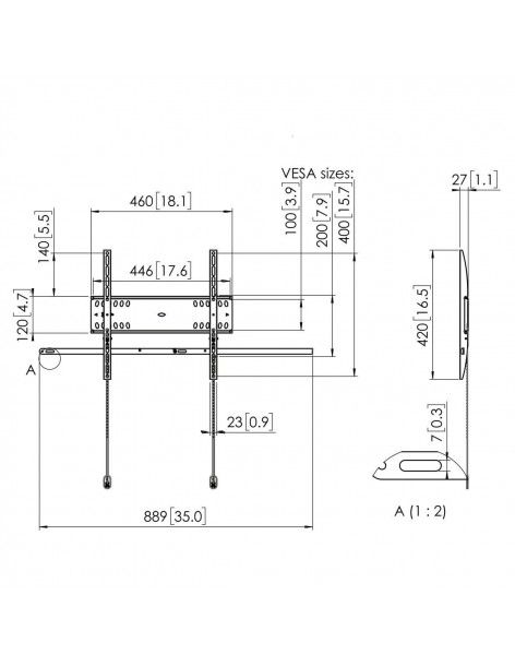 Vogel's PFW 4500 Display wall mount flat - 1 2