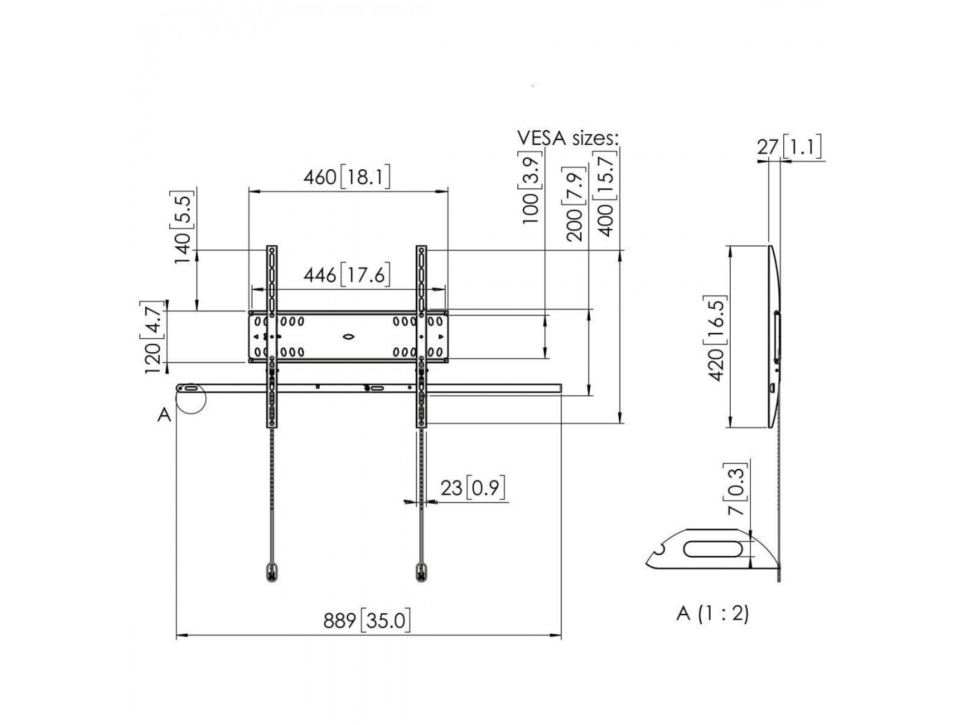 Vogel's PFW 4500 Display wall mount flat - 2