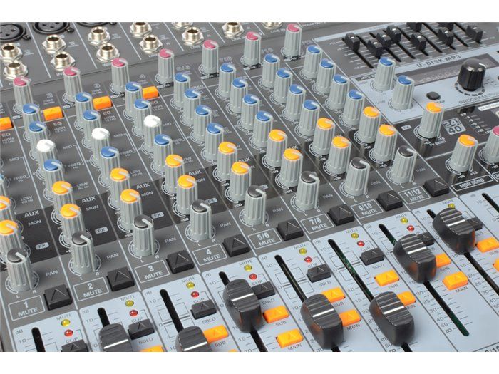 Power Dynamics PDM-S1203 Mezclador Escenario 12 canales DSP/MP3- USB Entrada/Salida
