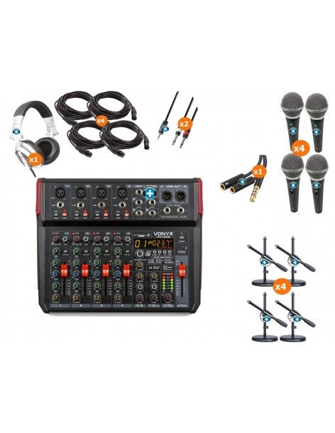 Radio 4 Radio por internet para colegios con 4 microfonos