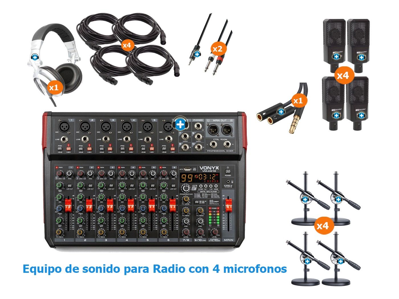 Radio 3 Radio por internet para colegios con 4 microfonos - 2
