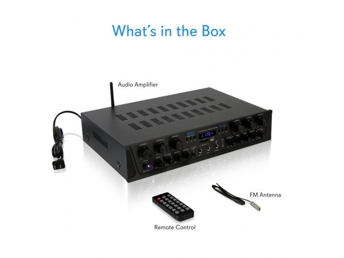 EQUIPO DE SONIDO PASADENA 60 WHITE HILO MUSICAL 6 ZONAS - 6 altavoces 6 pulgadas - 14