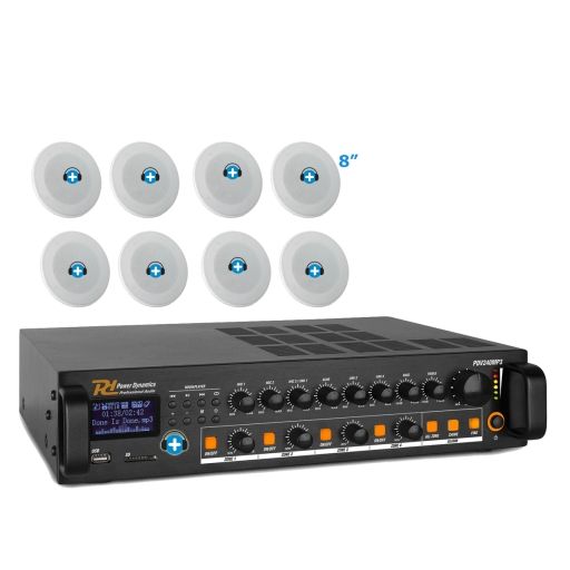 Pack de Hilo Musical -STOCKTON-8 - Altavoces de linea de 100v