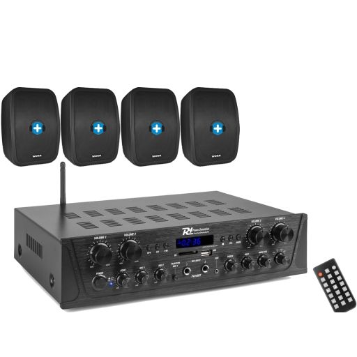 EQUIPO DE SONIDO VENICE 6  HILO MUSICAL Black 4 ZONAS - 4 altavoces 6 pulgadas