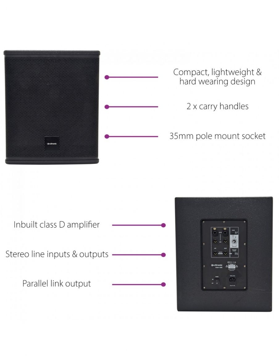 CITRONIC CASA-12BA Subwoofer Activo 12" 400W RMS - 8