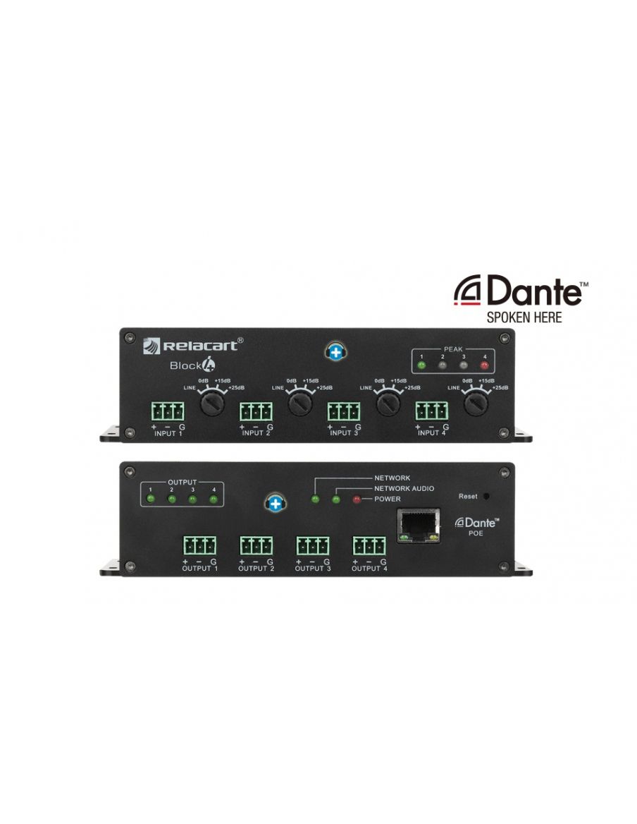 REELACART BLOCK 4 Interfaz de audio en red Dante - 2
