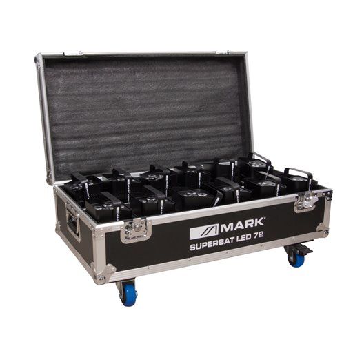 MARK 12x SUPERBAT LED 72 + Rack 12x Proyectores + rack