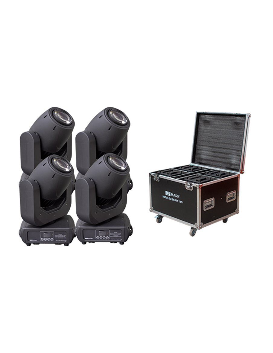 MARK 4x MOVILIGHT BEAM 150 + flightcase Cabeza móvil Beam (Movilight Beam)
