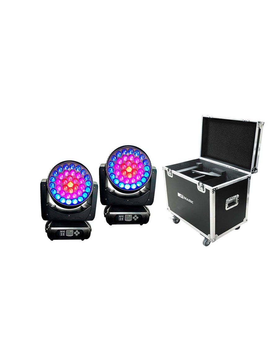 MARK 2x SIDIUS ZOOM 555 + flightcase Cabeza móvil Wash