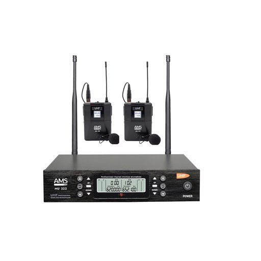 AMS MU 322 + ML 22 Sistema inalámbrico para UHF de 200 canales
