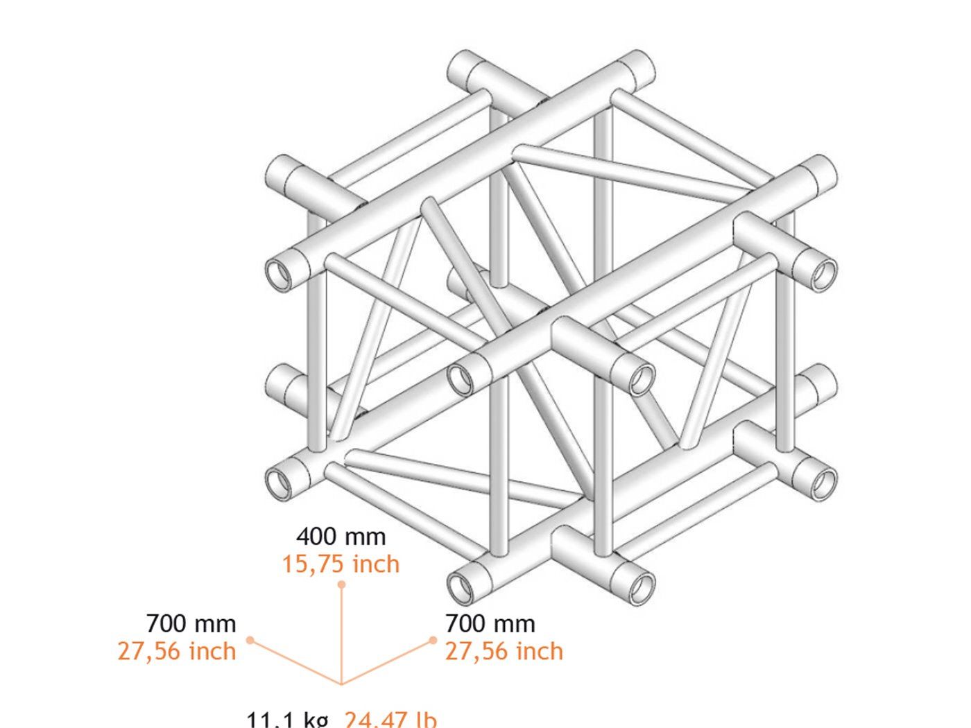 Fantek FK40Q CX90  (40 CX) Esquina en cruz. SERIE F