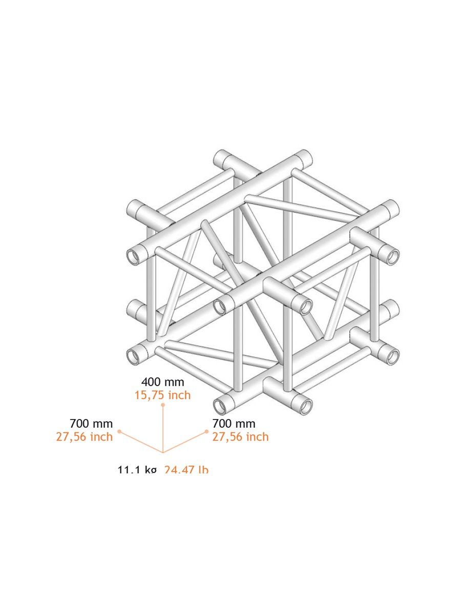 Fantek FK40Q CX90  (40 CX) Esquina en cruz. SERIE F