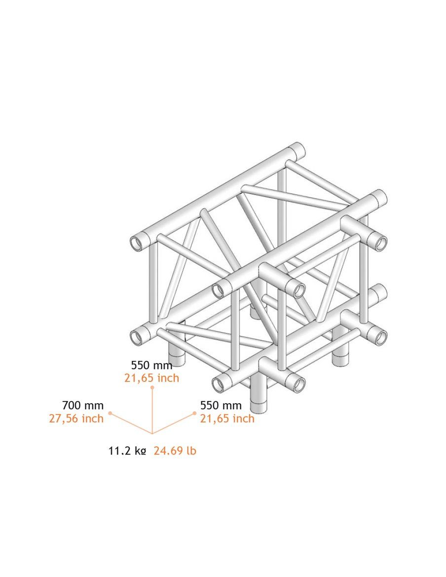 Fantek FK40Q C490  (40 CTB) Esquina T - 4 vías. SERIE F