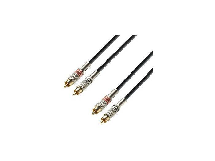 Adam Hall Cable de audio 2 RCA a 2 RCA - 3 metros - 1