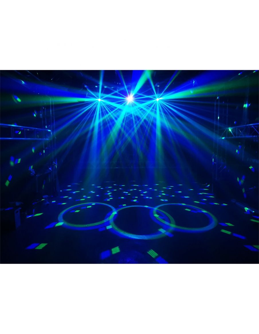 IBIZA FULLMOON EFECTO DE ILUMINACION DMX 5-EN-1 CON EFECTO WASH, UV, LASER R+G, STROBO & ASTRO - 2