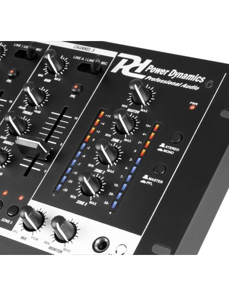 Power Dynamics PDZM700 Mezclador instalacion de 6 canales USB 4 zonas 172750 - 7
