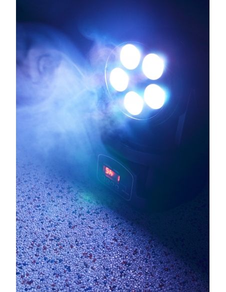 Beamz MHL90 Mini Cabeza Movil wash 5x 18W RGBAW-UV LEDs 