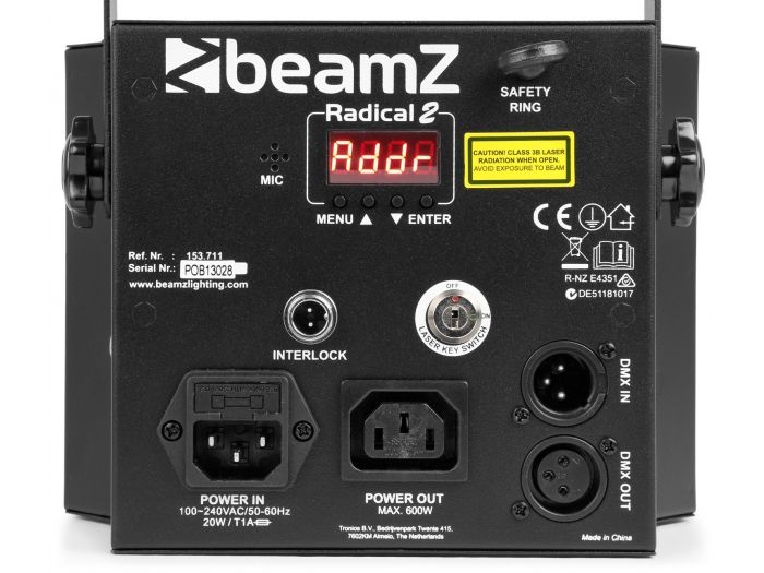 beamZ Radical II Derby LED con laser RG y strobo 153711 - 7