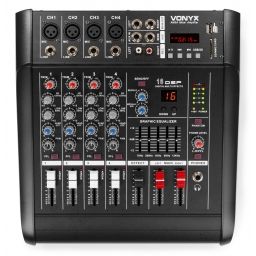 Vonyx AM5A Mezclador de 5 canales con amplificador DSP/BT/SD/USB/MP3 172573