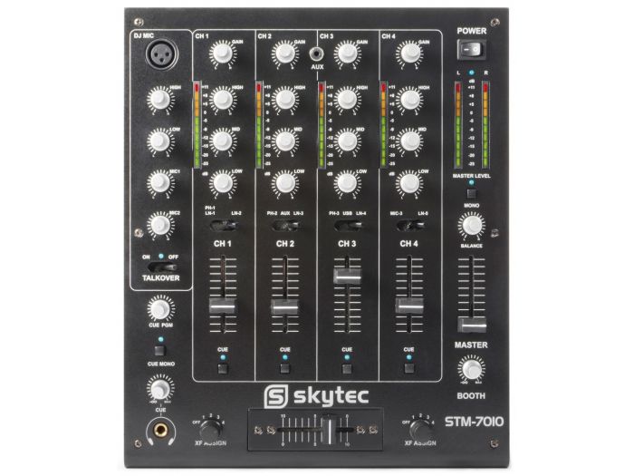 Skytec STM-7010 Mezclador 4 canales DJ USB | Mas Que Sonido