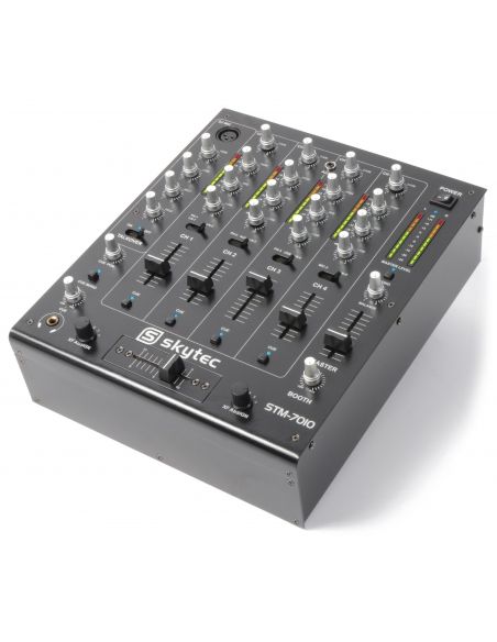 Skytec STM-7010 Mezclador 4 canales DJ USB | Mas Que Sonido