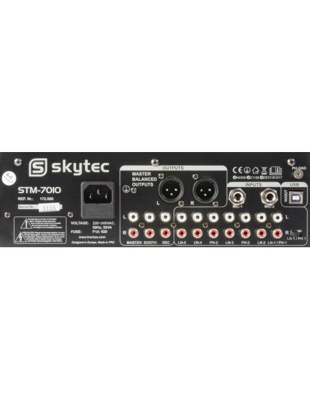 Skytec STM-7010 Mezclador 4 canales DJ USB | Mas Que Sonido