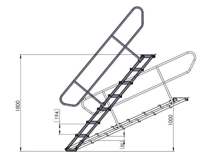 Power Dynamics 750AS Escaleras ajustables 100 - 180cm