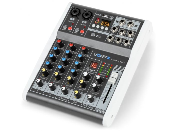 Vonyx VMM-K402 Mezclador de directo 4 canales con DSP 172585