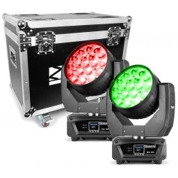 beamZ Pro MHL1915 Cabeza Movil LED Zoom 2pcs en Flightcase 150522 - 1