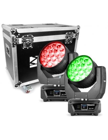 beamZ Pro MHL1915 Cabeza Movil LED Zoom 2pcs en Flightcase 150522 - 1