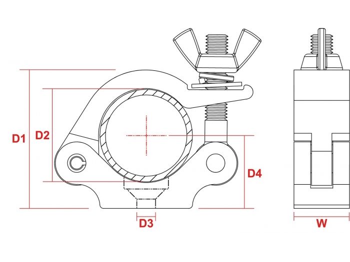 Beamz BC50-200 Garra Slimline 200kg Alu 