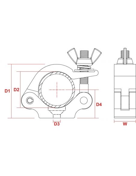 Beamz BC50-200 Garra Slimline 200kg Alu 