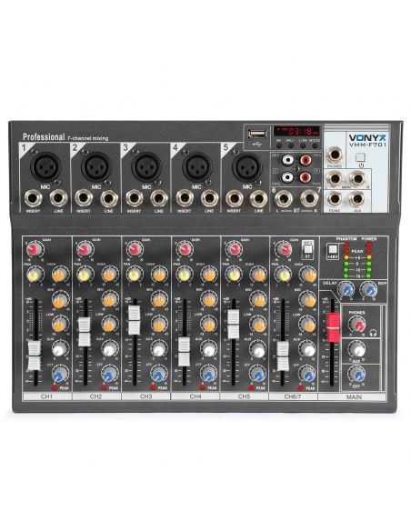 Vonyx VMM-F701 Mezclador directo 7 canales 172578