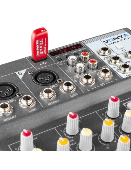 Vonyx VMM-F701 Mezclador directo 7 canales 172578