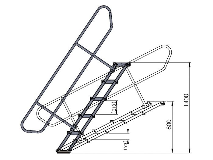 Power Dynamics 750AS Escaleras ajustables 80 - 140cm