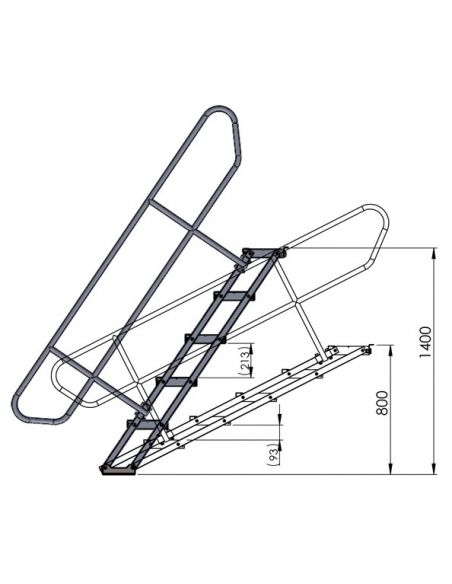 Power Dynamics 750AS Escaleras ajustables 80 - 140cm