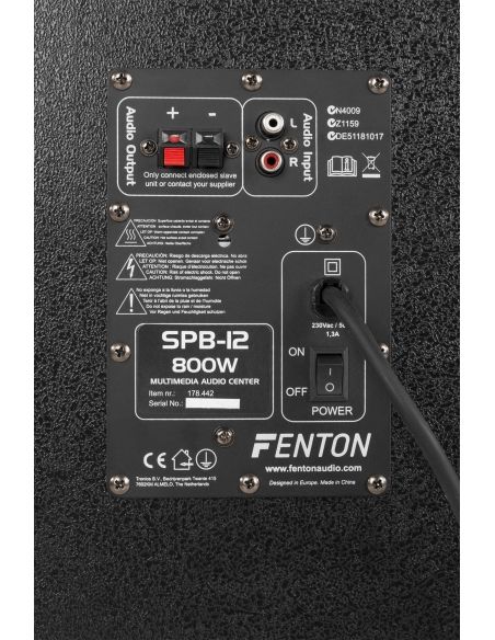 Fenton SPB-12 Conjunto altavoces PA Activos 12" BT 178442 - 6