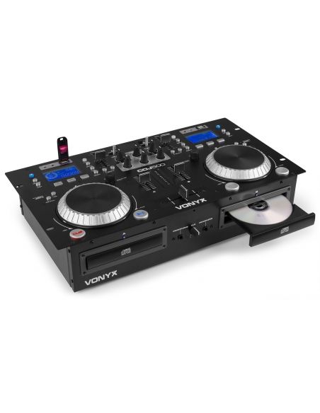 Vonyx CDJ500 Double CD/MP3/USB/BT Ampl.S | Mas Que Sonido