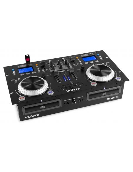 Vonyx CDJ500 Double CD/MP3/USB/BT Ampl.S | Mas Que Sonido