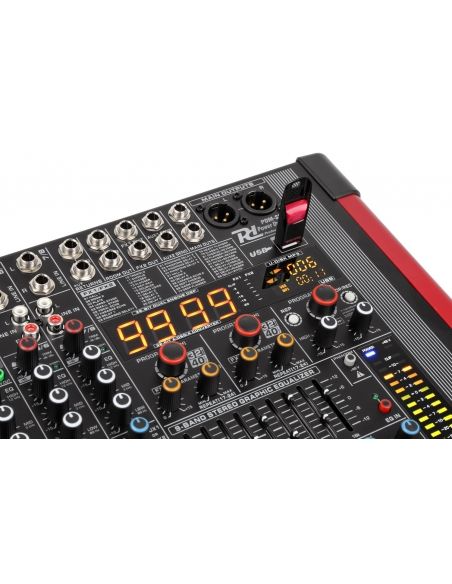 Power Dynamics PDM-S804A Mezclador amplificado de escenario 8 canales