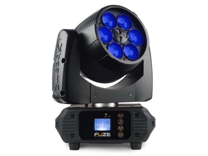Beamz Fuze610Z Set 2 pcs Cabeza Movil Wash 6x 10W LED con Zoom en Flightcase