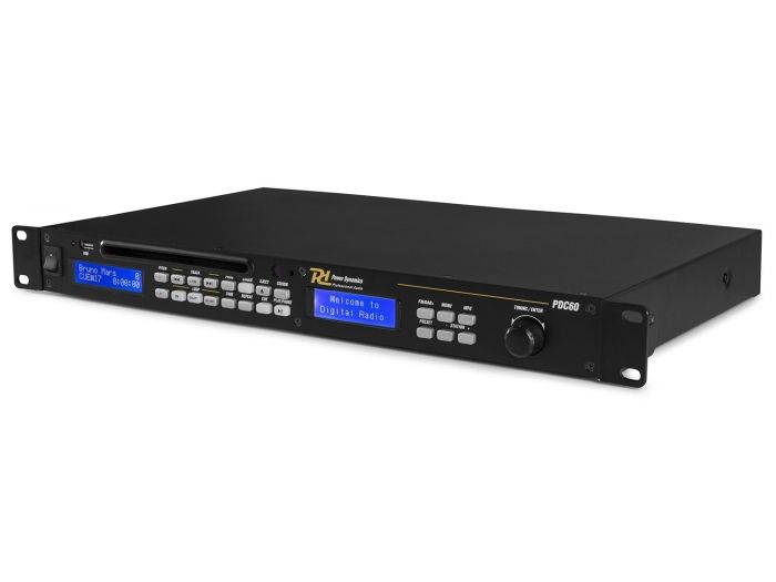 Power Dynamics PDC-60 USB/CD player/FM/DAB+ 1U | Mas Que Sonido