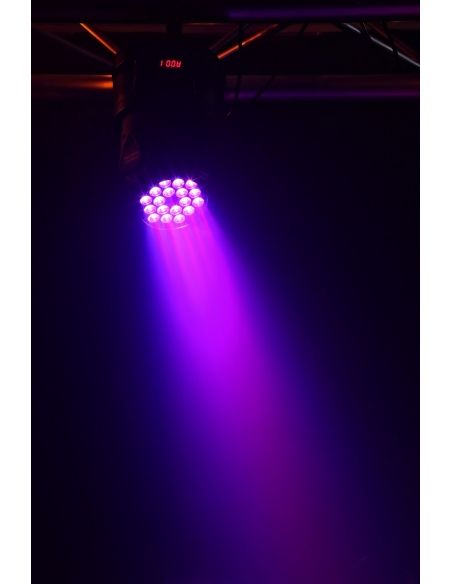 Beamz Cabeza movil MHL108 Wash 18x 3W RGB 11 canales DMX