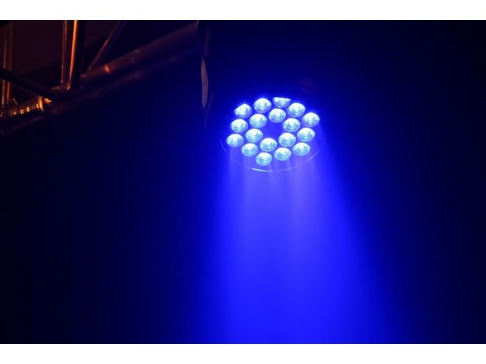 Beamz Cabeza movil MHL108 Wash 18x 3W RGB 11 canales DMX